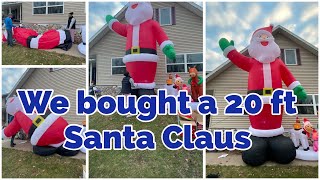 WE BOUGHT A 20 FOOT SANTA CLAUS~ WATCH US SET iT UP