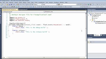 Flex and Flash Conditional Compilation in Visual Studio