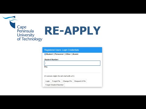 How to re-apply at CPUT | Upgrading or Returning applicant