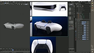 Modeling PS5 Dual Sense Controller In Blender Part1 Blockout