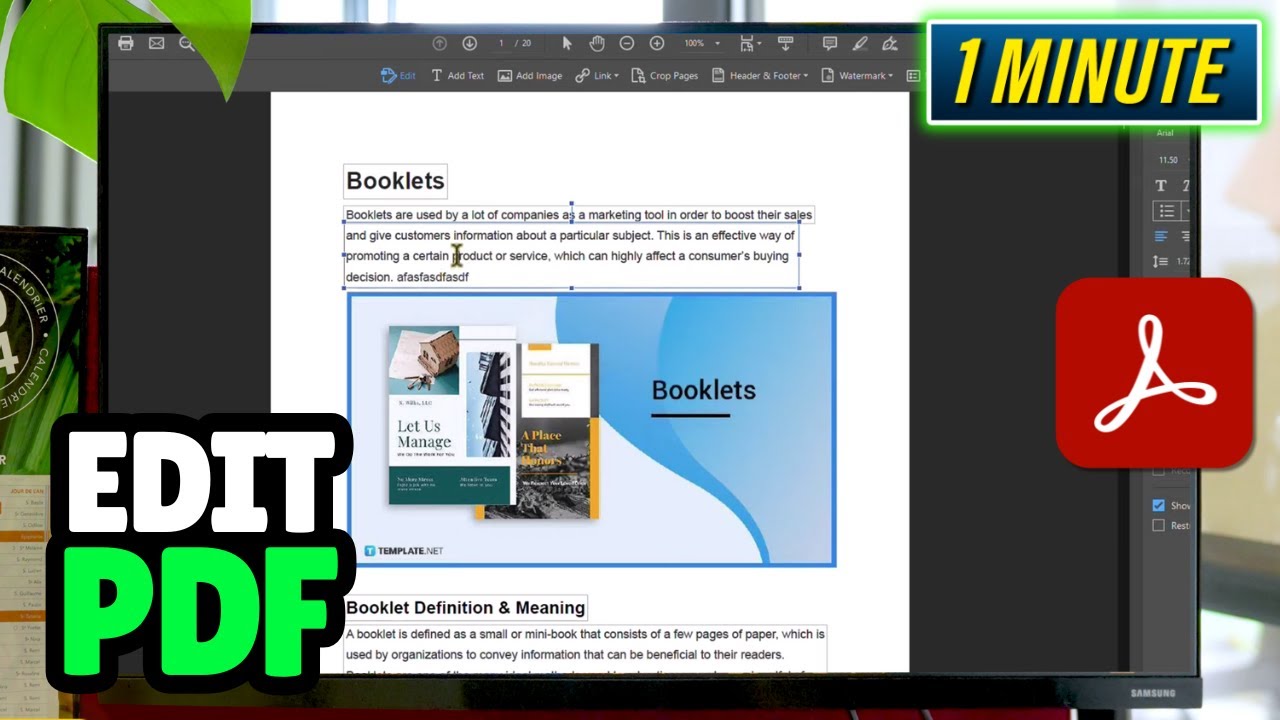 How to Edit PDF File in Adobe Acrobat 2026 | Edit PDF File Free - YouTube