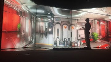 nDisplay. Unreal engine 4 in VR Cluster(CAVE). Scifihall demo scene.