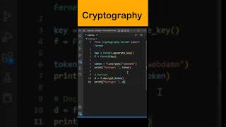 Cryptography With Python   shorts python coding programming