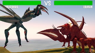 Ebirah vs Kamacuras Fight With Healthbars 4K - Kaiju Universe