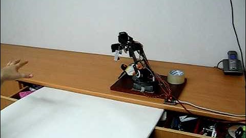 Home made motion capture controling robot arm