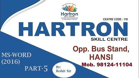 ADVANCE TEXT EFFECT AND TYPOGRAPHY IN MS-WORD 2016