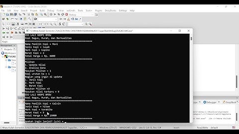 (C++)Tugas Project ADT Kopi || Algoritma Premrograman