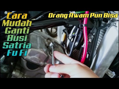 Mencoba busi brisk racing di motor satria fu 150. 