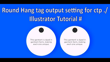 Round Hang tag output setting for ctp ./ Illustrator Tutorial. #