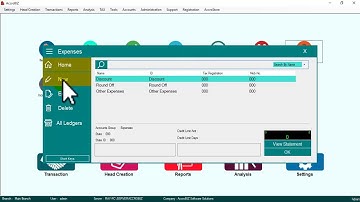 AccroBIZ ERP (Expense Ledger/Head Creation)
