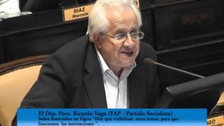 Diputado Ricardo Vago En El Recinto De La Cámara De Diputados De La Prov. De Bs. As