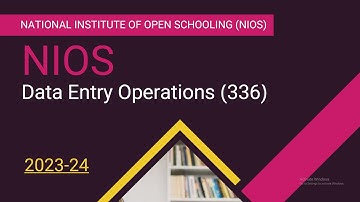 NIOS Data Entry Operations (336) Solved Assignments [TMA] English Medium 2023-24 for Class 12