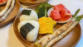 妻と娘にモテたい男が作る朝ごはん【母からのいただきものセット】