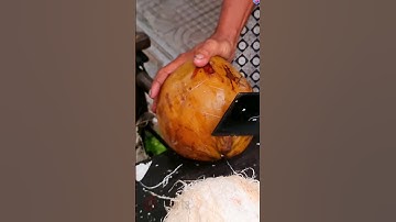 Big Red Fresh Coconut Water. Amazing Coconut Cutting Skills. #shorts #coconut #cuttingskills #fyp