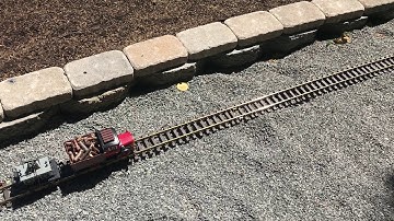 My new DCC powered garden railway under construction with first test run by LGB Rail Truck.