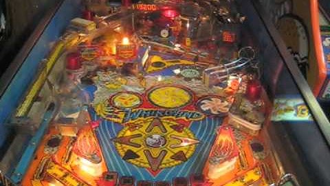 Whirlwind Pinball Williams Gameplay video 1990 Arcade