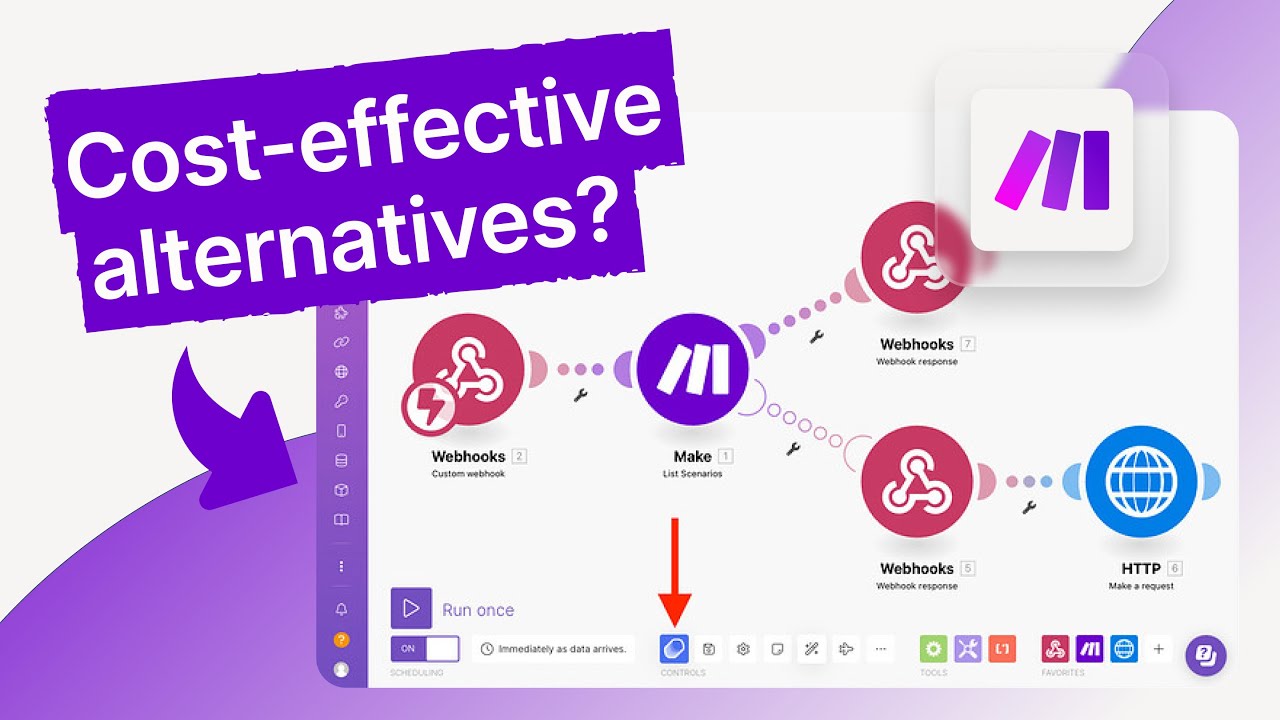 Make.com alternatives comparison showing three better automation tools