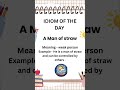 Idiom of the dayyyy! A Man of Straw #shorts