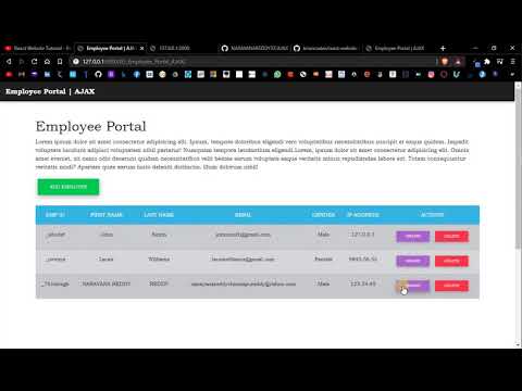 Employee Portal using AJAX || Bootstrap ||UI_Development