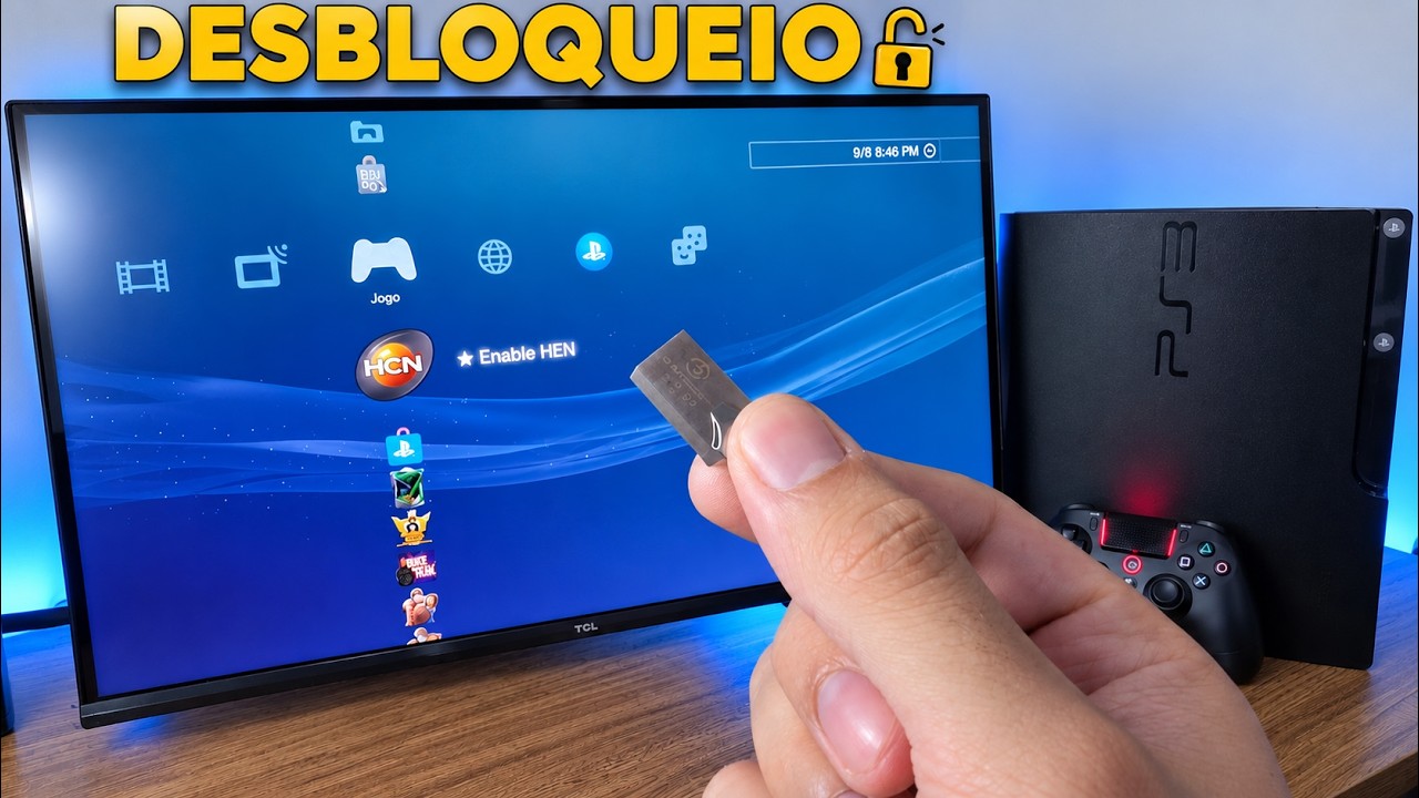 Fiz o Desbloqueio do PS3 em 2026 e ele virou o console perfeito! (Rápido e facil)