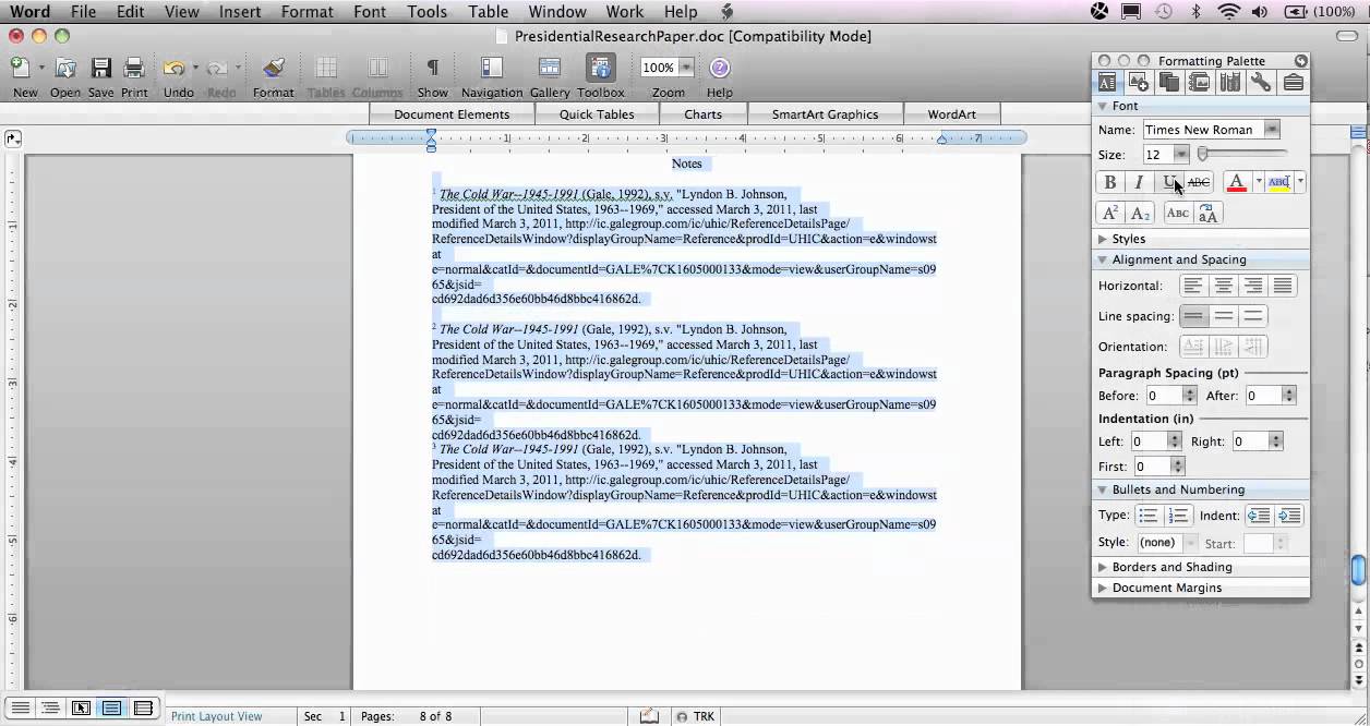 Notes and Bibliography: Sample Citations