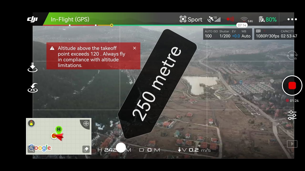 DJI Spark Çamlıdere Yayla 1080p 250 m irtifa  [25.02.2023]
