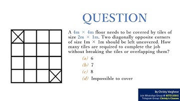 A question on Tiling | CSIR-NET JUNE 2017 | General Aptitude | July Mary Mathew