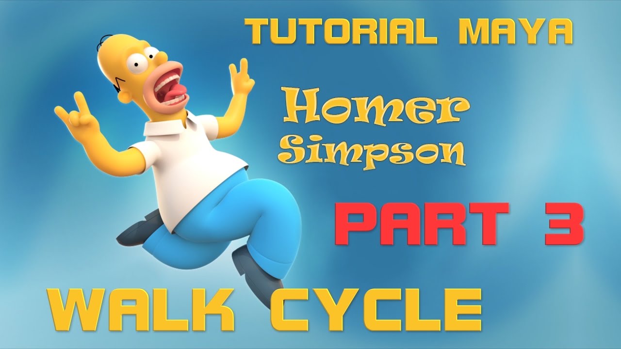 TUTORIAL Maya 3/3 Basic WALK Cycle Animation - PixelBoom - YouTube