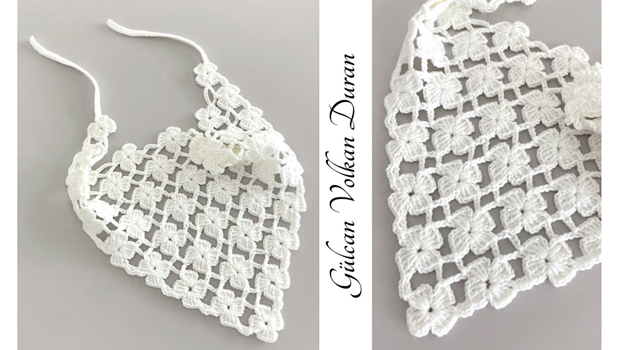 TARİFİ EN ÇOK İSTENEN ÖRGÜ ÇİÇEKLİ ÜÇGEN SAÇ BANDI TARİFİ GELDİ 😍