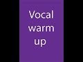 Quick voice warm up - for public speaking