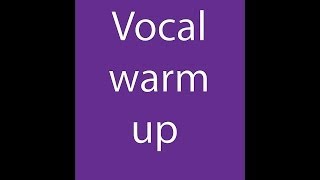Quick Voice Warm Up - For Public Speaking