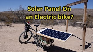 Another Solar Electric Bike Experiment - April 2024