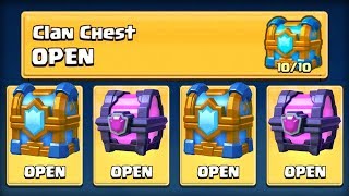 OPENING ''10 OUT OF 10'' CLAN CHEST | Clash Royale | TWO MAGICAL CHEST OPENING!