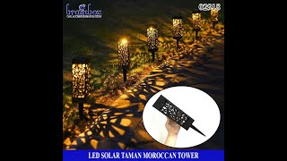 Lampu LED Solar Taman Hias Moroccan Tower Tenaga Surya Matahari Outdoor Lamp LED