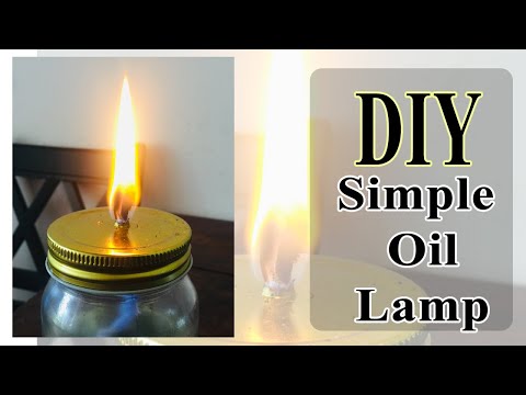 How To Make A Oil Lamp | Simple Oil Lamp |DIY  Kerosene Lamp | Diy Oil Lamp Mason Jar.