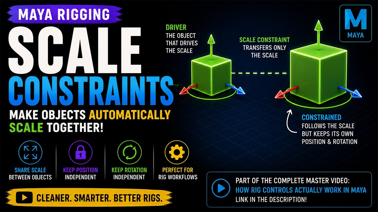 Scale Constraints Explained in Maya | Beginner Rigging Tutorial - YouTube