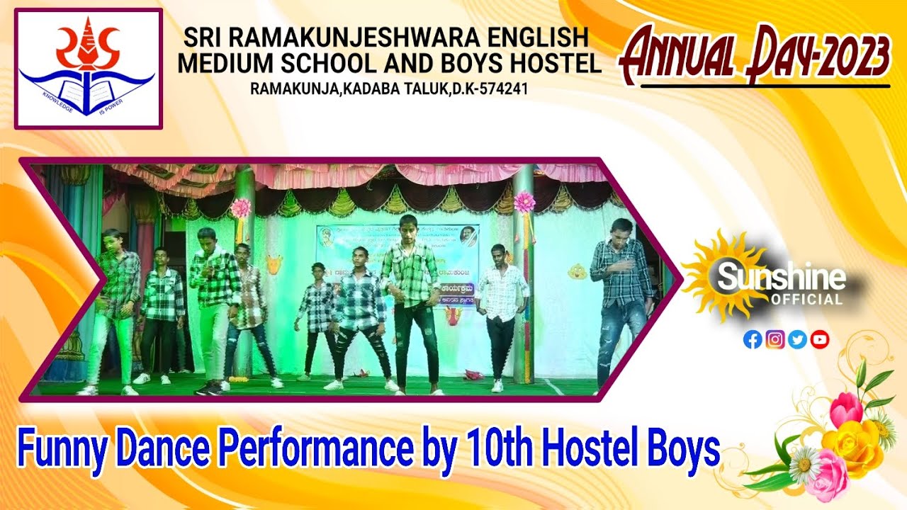 Funny dance performance by 10th Hostel Boys SREM Annual day 2023 - YouTube