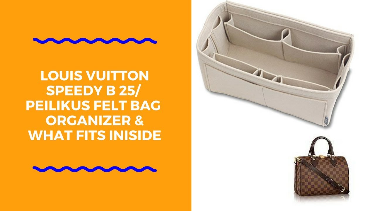 LOUIS VUITTON SPEEDY B 25/ FELT BAG ORGANIZER & WHAT FITS INSIDE 