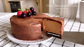 [材料4つ・冷やすだけ] 濃厚とろける！チョコレートアイスケーキ作り方 Chocolate ice cake 초콜릿 아이스크림 케이크