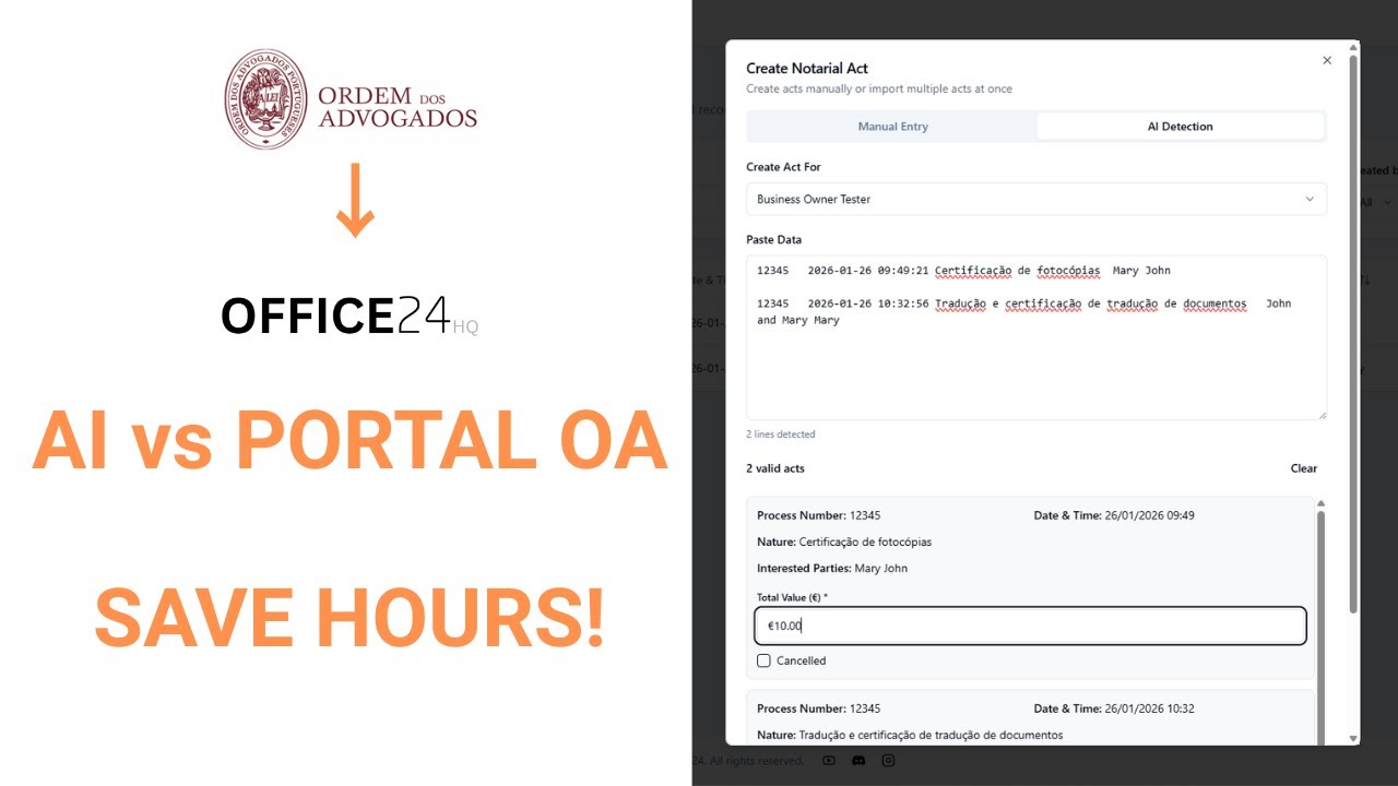 Office24 | How to Automate the Registration of Notarial Acts (Portal OA ...
