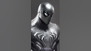 AI turn Spiderman into Black Silver Art
