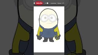 Illustrator tracing of a Minion Shorts | Tracing Video | Butter paper News