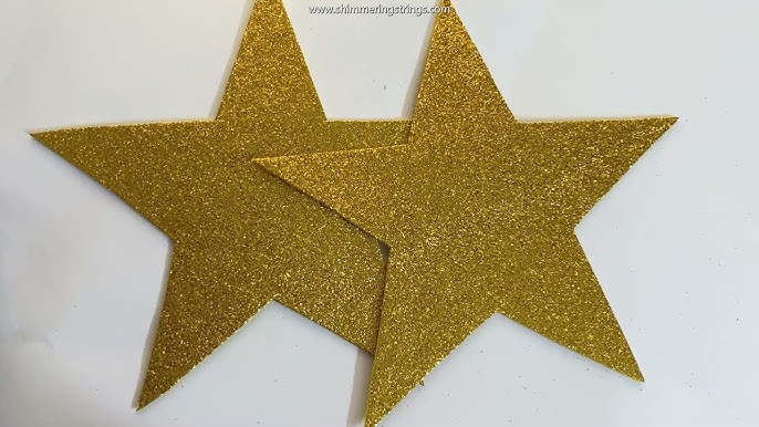 How to make Stars using Paper and Silver glitter foam sheet, Christmas  crafts