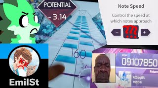 Arcaea link play but our note speed is randomly generated