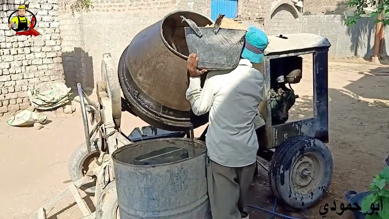 عمل عمود الخرسانة بالطريقة المصرية خشب وحديد وخرسانة #ابوحمودي