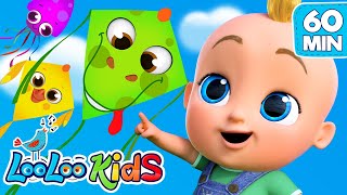 Fly a Kite and Other Outdoor Songs | 1-Hour Kids Music Compilation | Loo Loo Kids Adventures