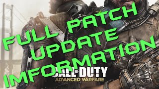COD Advanced Warfare - Full Patch Update notes December 4 2014