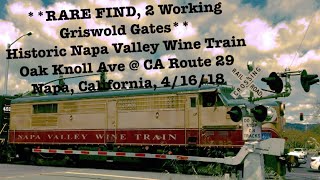 Griswold gates in action and napa valley wine train, oak knoll road at
california route 28