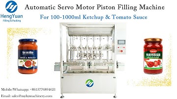 Ketchup Dispensing Equipment | Automatic Servo Motor Piston Filling Machine