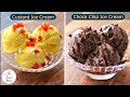 Ice Creams using Dairy Whipping Cream | Vanilla Custard & Choco Chip Ice Cream ~ The Terrace Kitchen